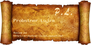 Probstner Lujza névjegykártya